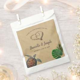 Bolsa De Papel Boda de tortugas tropicales de mar