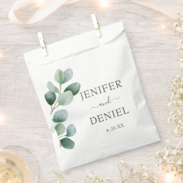 Bolsa De Papel Boda de vegetación botánica de eucalipto