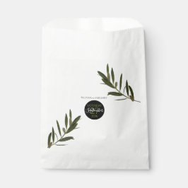 Bolsa De Papel Boda de vegetación de hojas de oliva