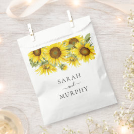 Bolsa De Papel Boda de verano elegante con girasoles