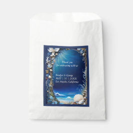 Bolsa De Papel boda de vibración de la costa azul