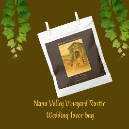 Bolsa De Papel Boda de viñedos de Rústico del Valle de Napa