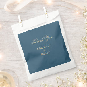 Bolsa De Papel Boda del Boho floral de oro de la Marina