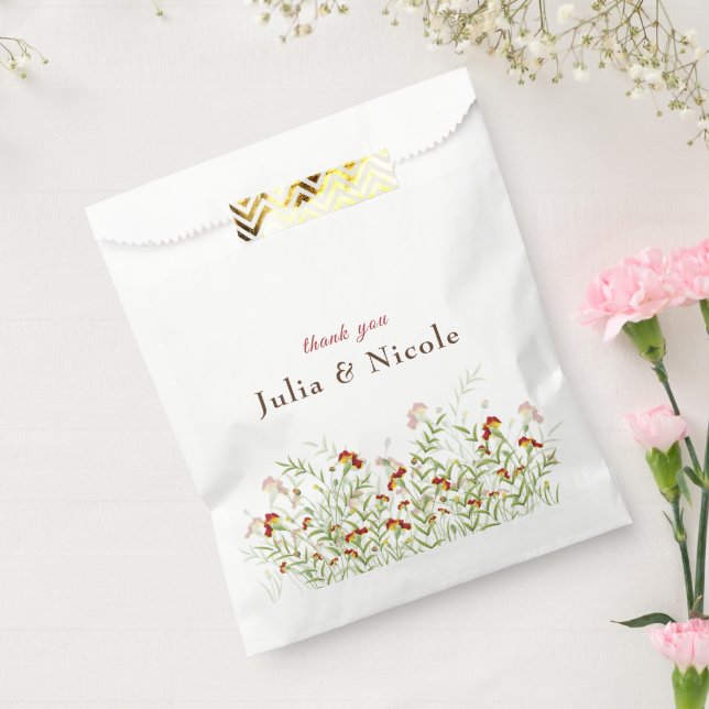 Bolsa De Papel Boda del follaje marino amarillo anaranjado (Sellado)