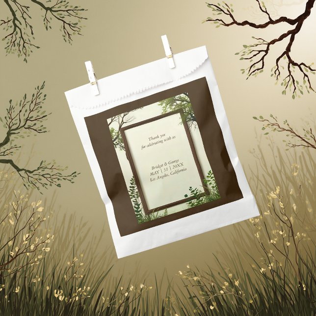 Bolsa De Papel boda del marco rústico del árbol de la vegetación (Subido por el creador)