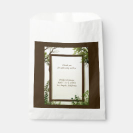 Bolsa De Papel boda del marco rústico del árbol de la vegetación