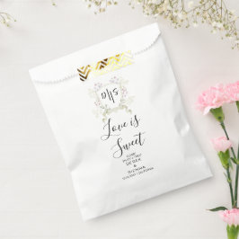 Bolsa De Papel Boda del Monograma Dusky Wildflower