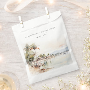 Bolsa De Papel Boda del paisaje acuático de Montego Bay Jamaica