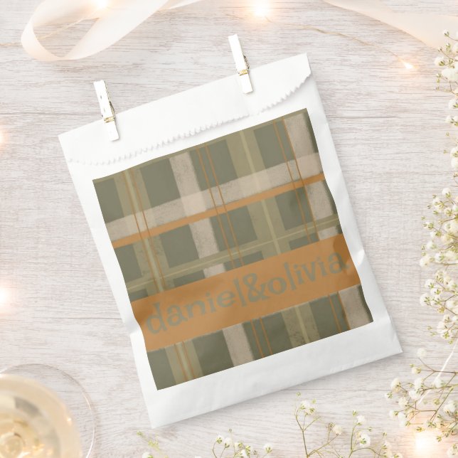 Bolsa De Papel Boda del patrón de tartán celta escocés (Cortado)