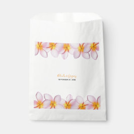 Bolsa De Papel Boda del Plumeria Frangipani Rosa