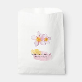 Bolsa De Papel Boda del Plumeria Frangipani Tropical
