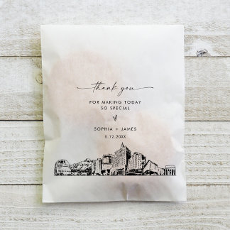 Bolsa De Papel Boda del Skyline de San José Gracias Por Favorecer