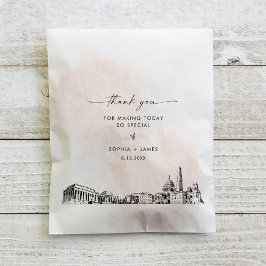 Bolsa De Papel Boda del Skyline de Washington DC Gracias por favo