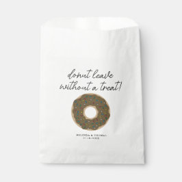 Bolsa De Papel Boda Divertida de Donut de Chocolate