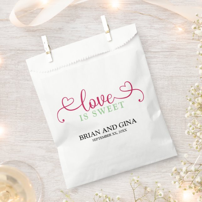 Bolsa De Papel Boda Dulce Amor (Cortado)