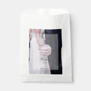 Bolsa De Papel Boda editable de fotografía de novias y novios
