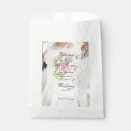 Bolsa De Papel Boda editable para novias y flores