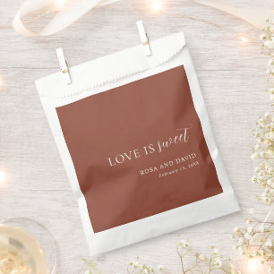 Bolsa De Papel Boda editorial moderna de cobre rústico