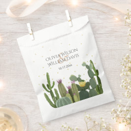 Bolsa De Papel Boda Elegante Cactus 