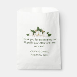 Bolsa De Papel Boda elegante de magnolia blanca