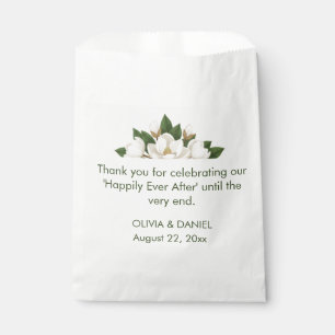 Bolsa De Papel Boda elegante de magnolia blanca