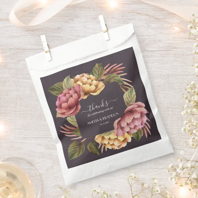 Bolsa De Papel Boda elegante de Moody Floral (Cortado)