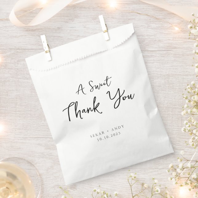 Bolsa De Papel Boda elegante y sencilla (Cortado)