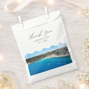 Bolsa De Papel Boda en Chipre a favor de la playa de Konnos graci