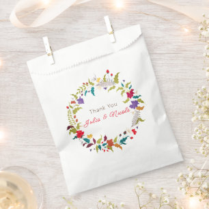 Bolsa De Papel Boda en el jardín de flores exóticas Wild Rose Woo