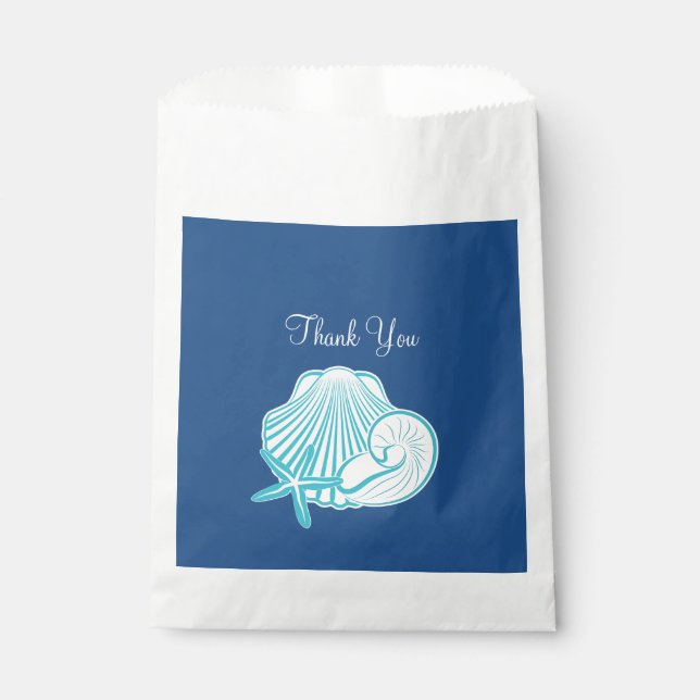 Bolsa De Papel Boda en la Playa Agradecimiento (Anverso)