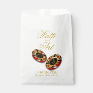 Bolsa De Papel Boda estilo casino me pide que ponga nombres en CH