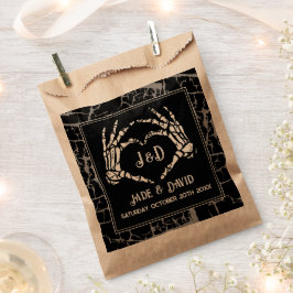 Bolsa De Papel Boda Favor Bags Skeleton Hands Heart Event
