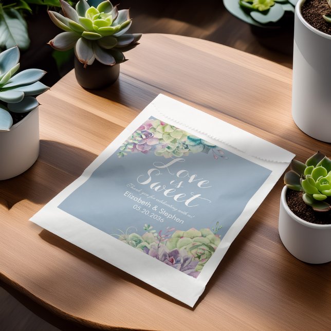 Bolsa De Papel Boda Favor Moda  Agua Plantas Suculentas (Subido por el creador)