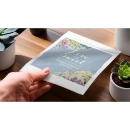 Bolsa De Papel Boda Favor Moda  Agua Plantas Suculentas