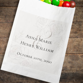 Bolsa De Papel Boda favorece a Candy Simple Rubor Minimalista