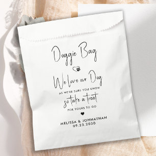 Bolsa De Papel Boda favorece a Doggie Mascota de Biscuit Bar pers