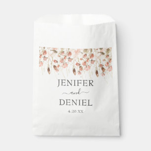 Bolsa De Papel Boda floral acuarela seca boho