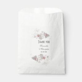 Bolsa De Papel Boda floral blanco