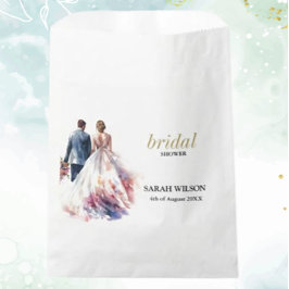 Bolsa De Papel Boda Floral Boho de Rosa Rústica