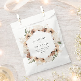 Bolsa De Papel Boda Floral Boho Neutral Rústica S2