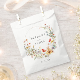 Bolsa De Papel Boda floral caprichosa