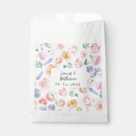 Bolsa De Papel Boda floral de acuarela de primavera
