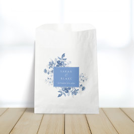 Bolsa De Papel Boda Floral de Blue Toile