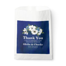 Boda floral de color azul turbio de cobalto