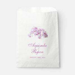 Bolsa De Papel Boda floral de color naranja rosa Rubor