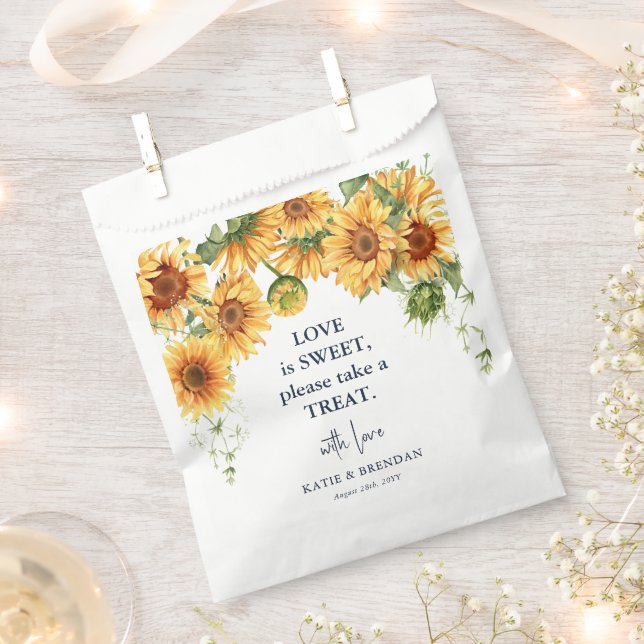 Bolsa De Papel Boda floral de girasol de verano (Cortado)