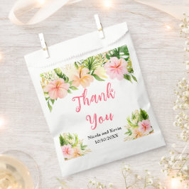 Bolsa De Papel Boda Floral de la Jungla Tropical