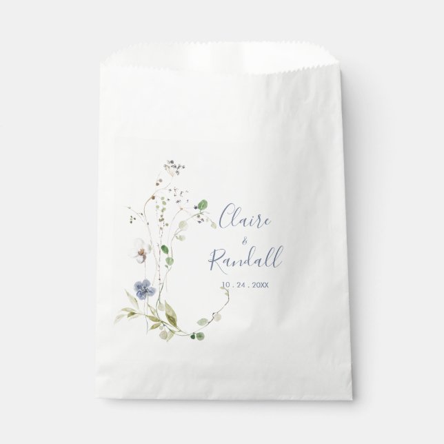 Bolsa De Papel Boda Floral de los bosques silvestres (Anverso)