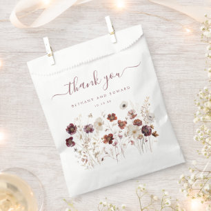 Bolsa De Papel Boda floral de otoño