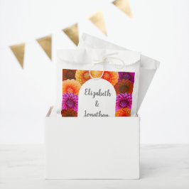 Bolsa De Papel Boda floral de otoño con dalias